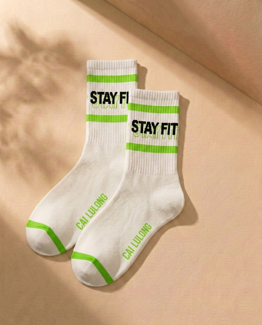Streetwear Graphic Crew Socks Combo (3 Pairs) – “Trust Your Crazy Ideas” Cotton Socks