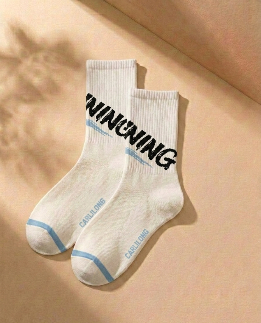 Streetwear Graffiti Crew Socks Combo (3 Pairs) – Bold Graphic Cotton Socks