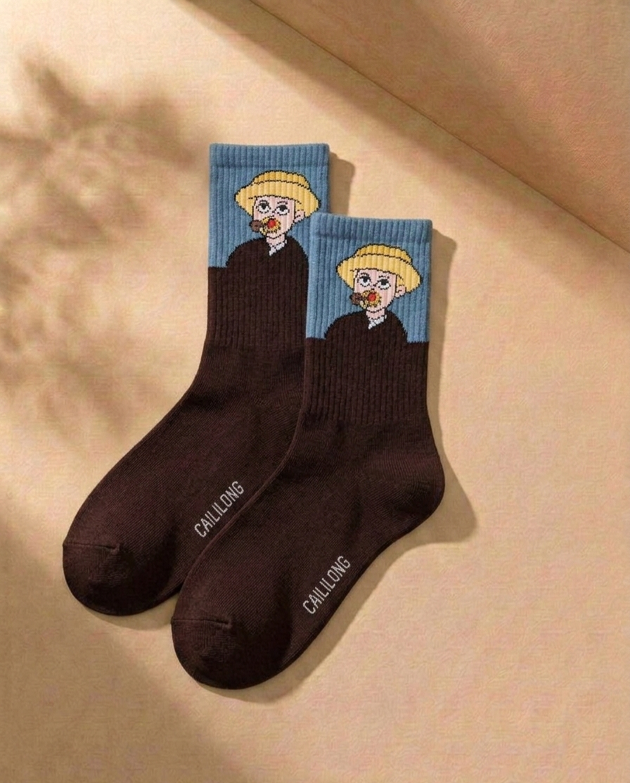 Retro Character Crew Socks — 3-Pack | Art Meets Street