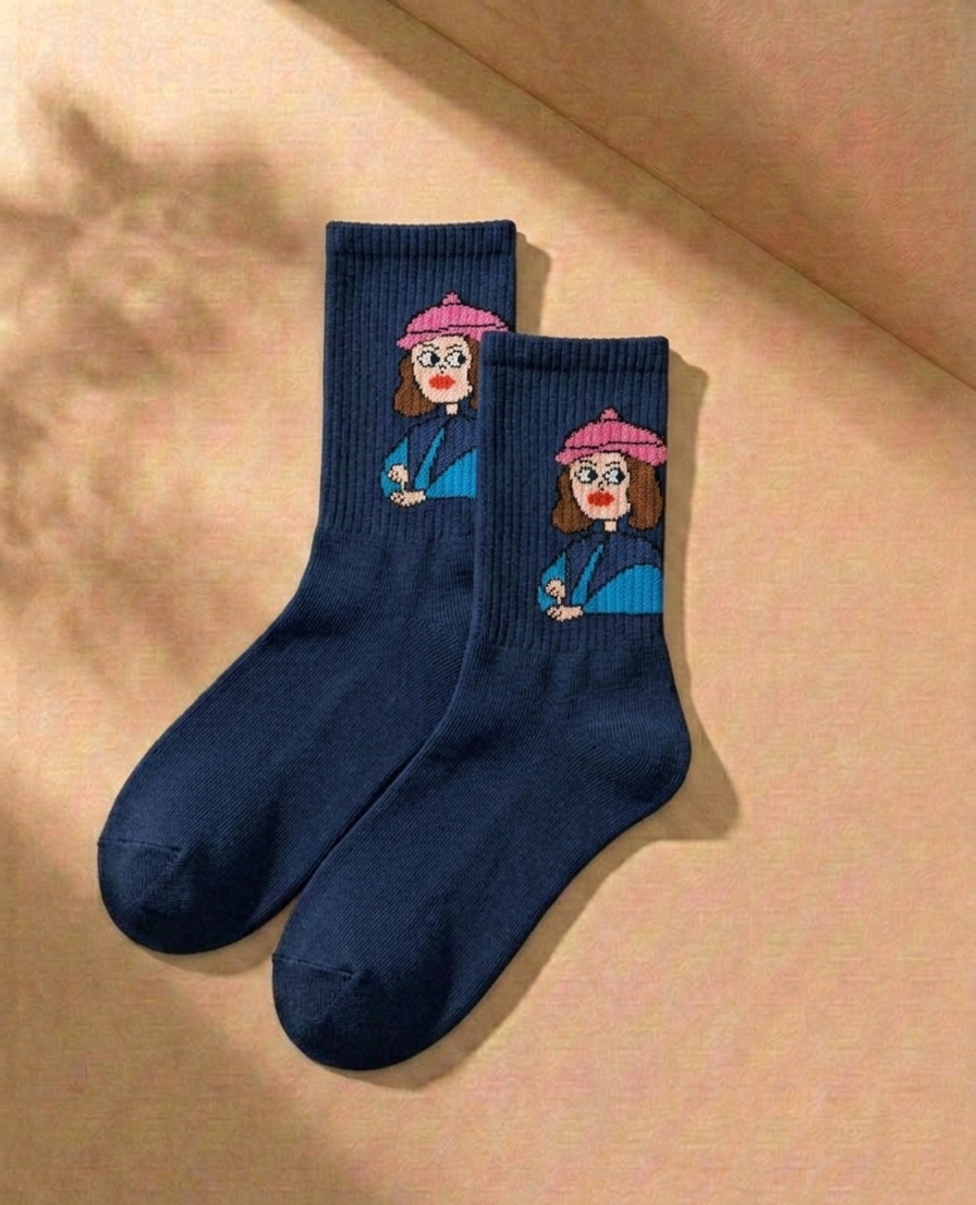 Retro Character Crew Socks — 3-Pack | Art Meets Street
