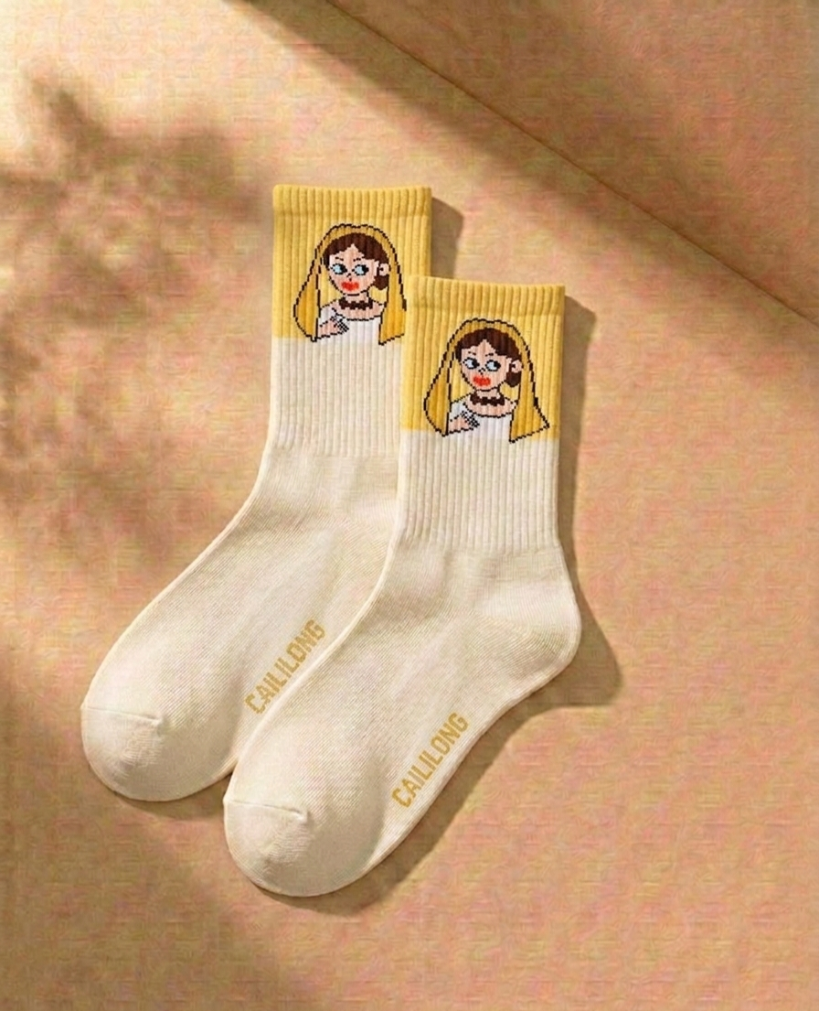 Urban Graphic Crew Socks – Unisex Cotton Streetwear Socks