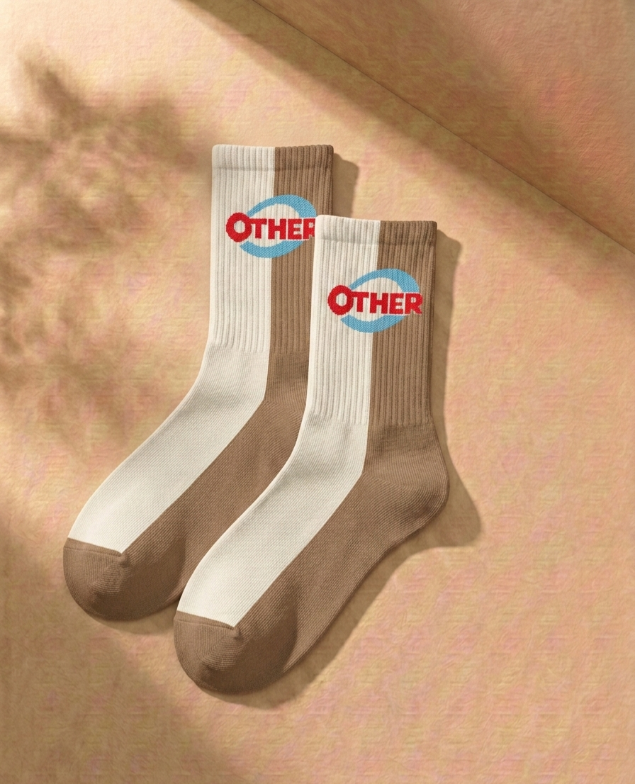 Minimal Graphic Crew Socks – Unisex Cotton Casual Streetwear Socks