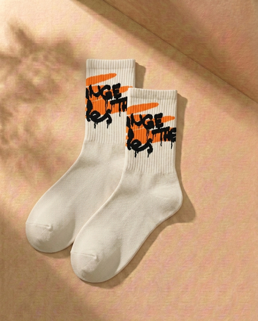 Art Character Crew Socks – Unisex Cotton Graphic Socks