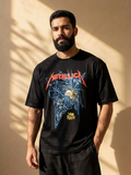 Metalica Graphic Streetwear Tee – Black Oversized Rock-Inspired T-Shirt