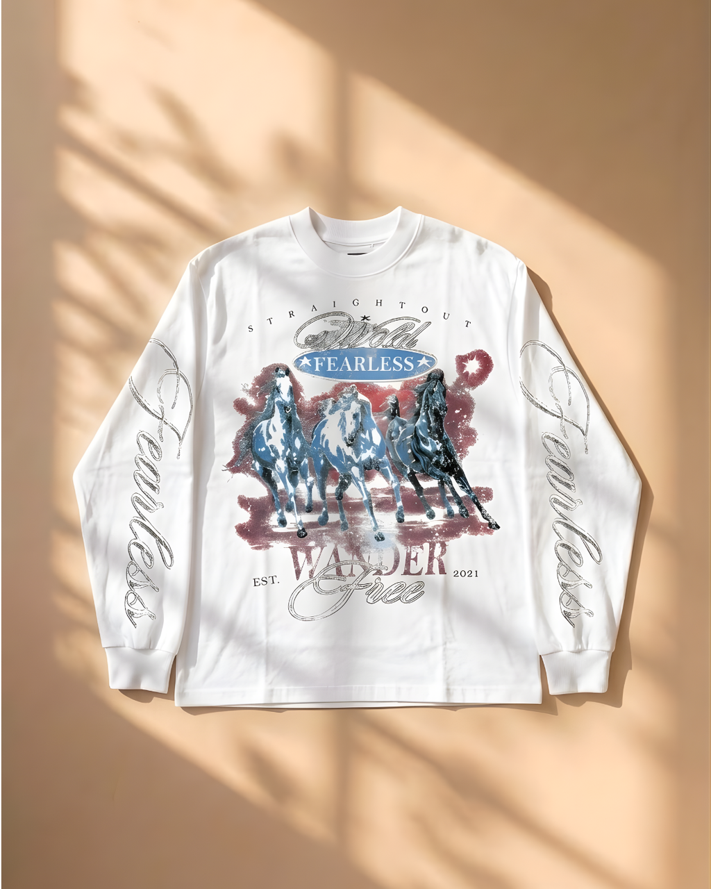 Fearless World Graphic Long Sleeve T-Shirt – Premium Streetwear by Your Brand
