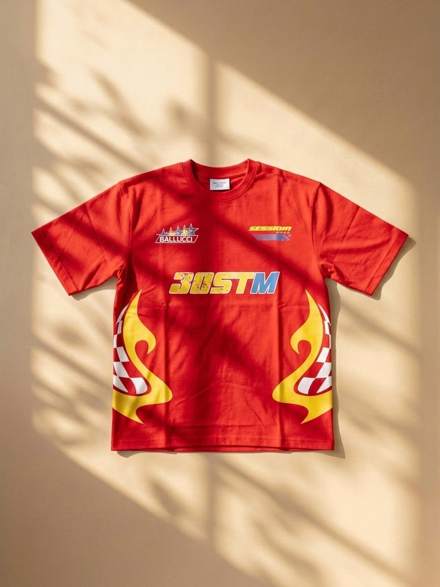 30STM Flame Racing Streetwear Tee –Moto Street Edition