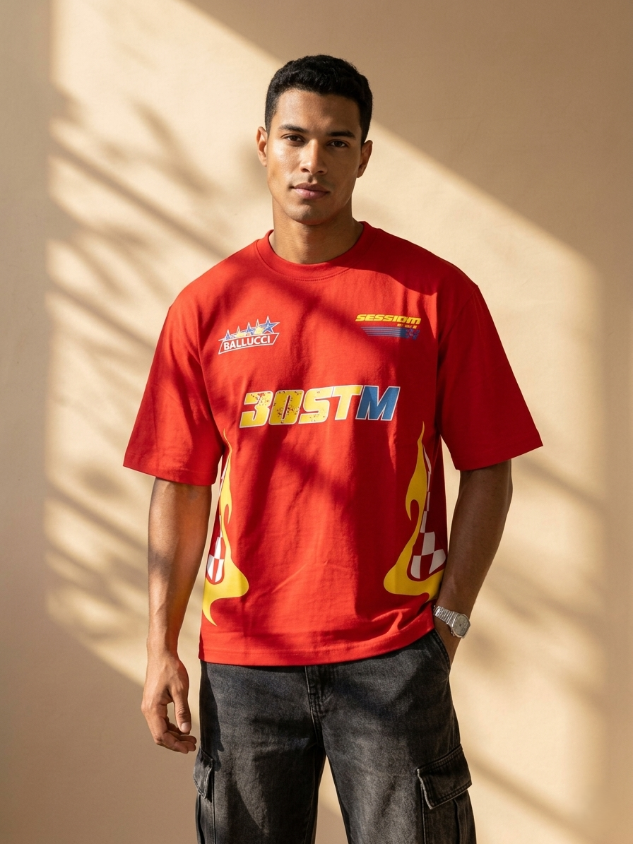 30STM Flame Racing Streetwear Tee –Moto Street Edition