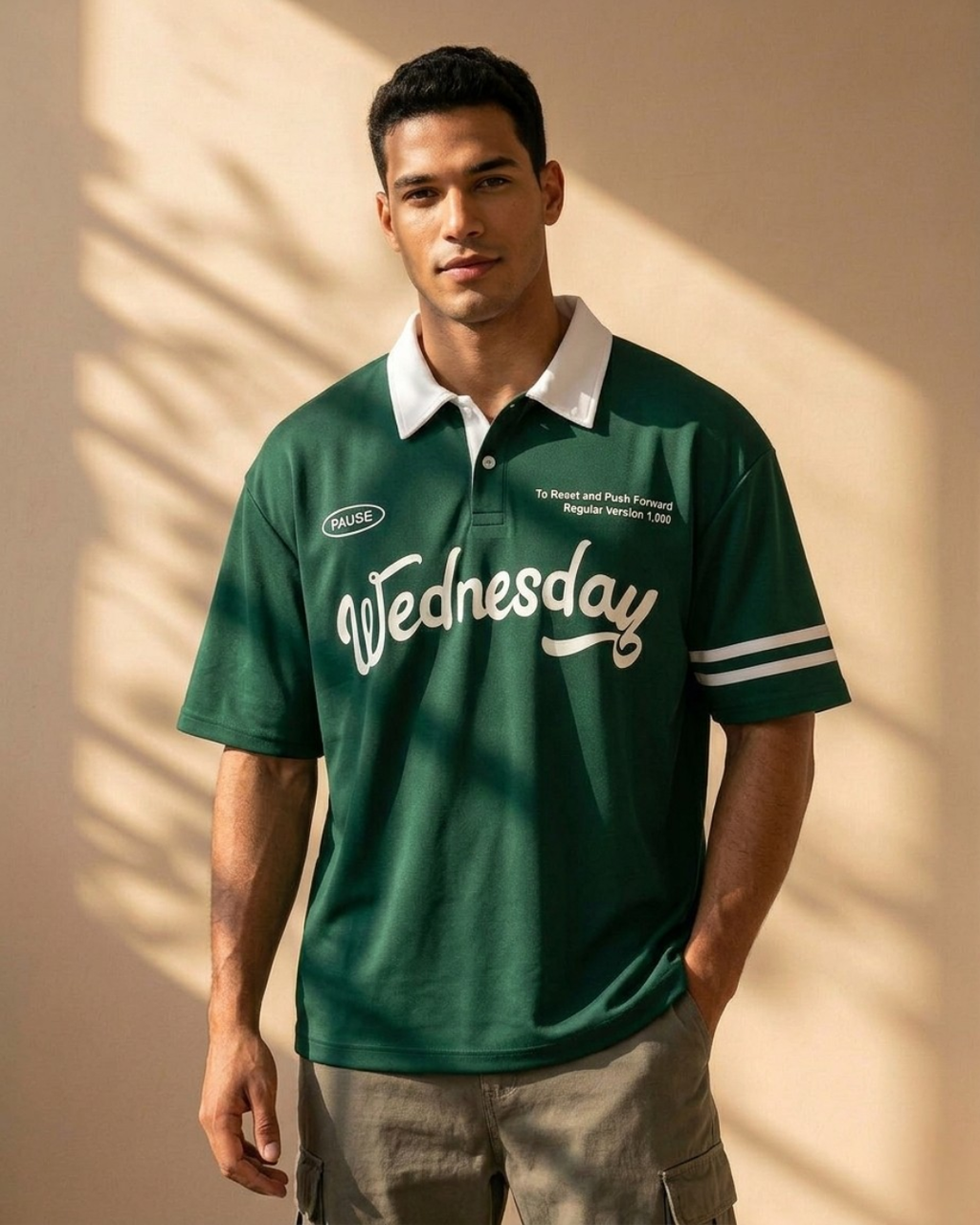 Wednesday Streetwear Polo T-Shirt – Graphic Green Unisex Polo Tee