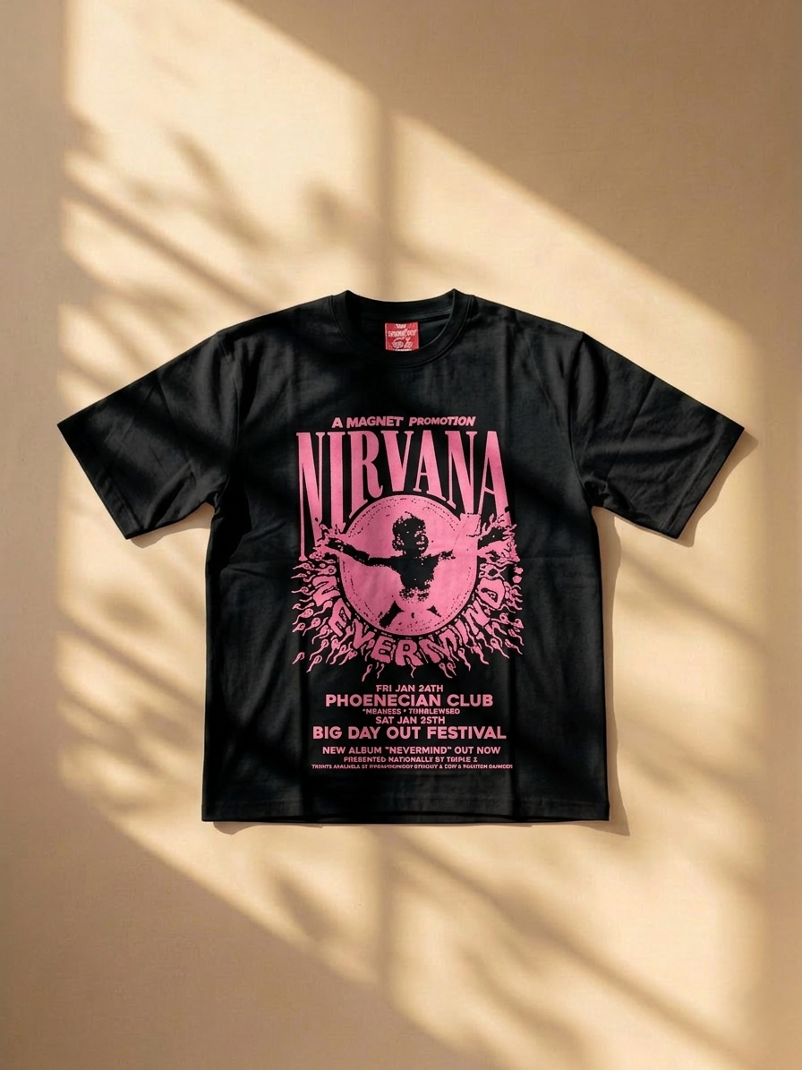 Vintage Grunge Graphic Tee – Black Oversized Streetwear T-Shirt