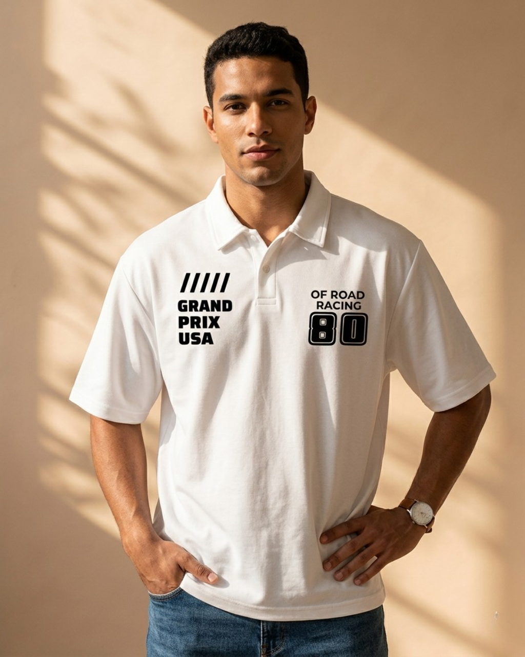 Streetwear Grand Prix Racing Polo T-Shirt – Unisex Graphic Motorsport Tee