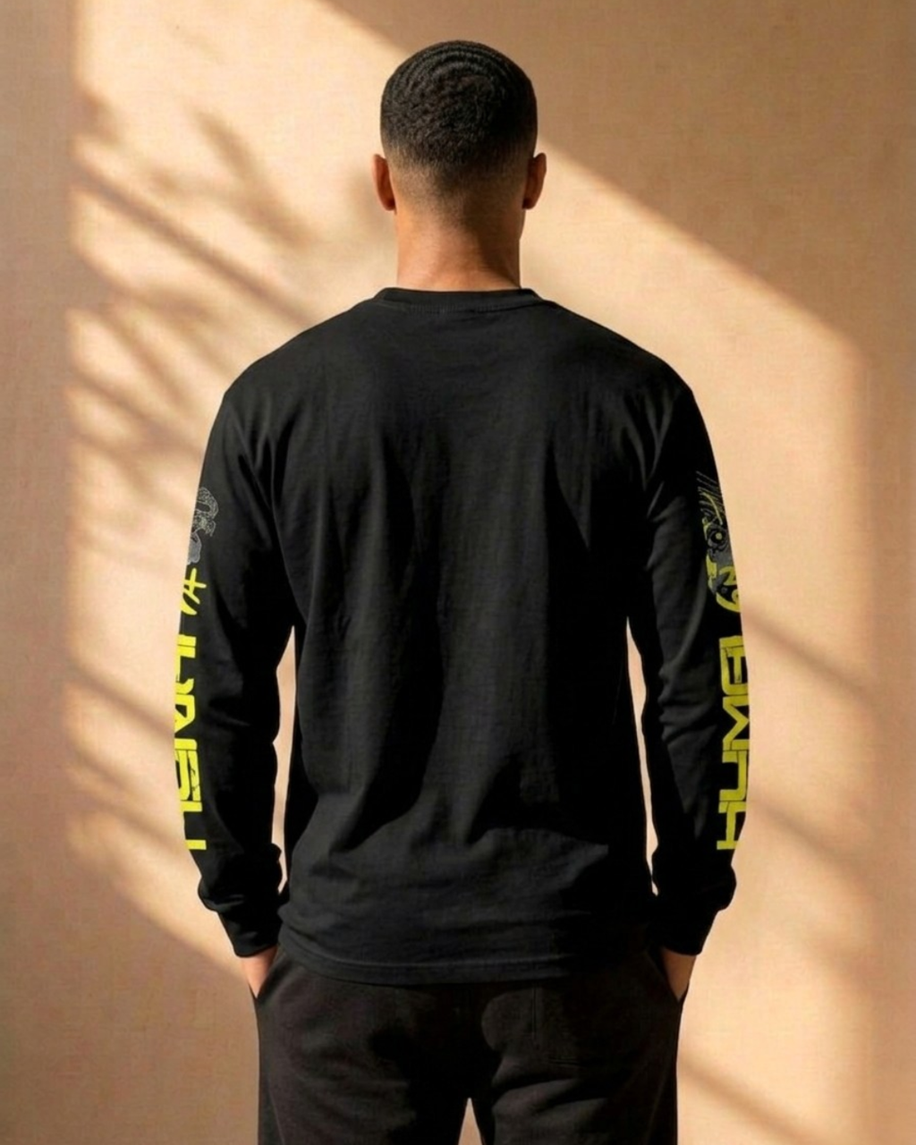 Humanoid Future Graphic Long Sleeve T-Shirt–  Futuristic Streetwear Oversized Tee
