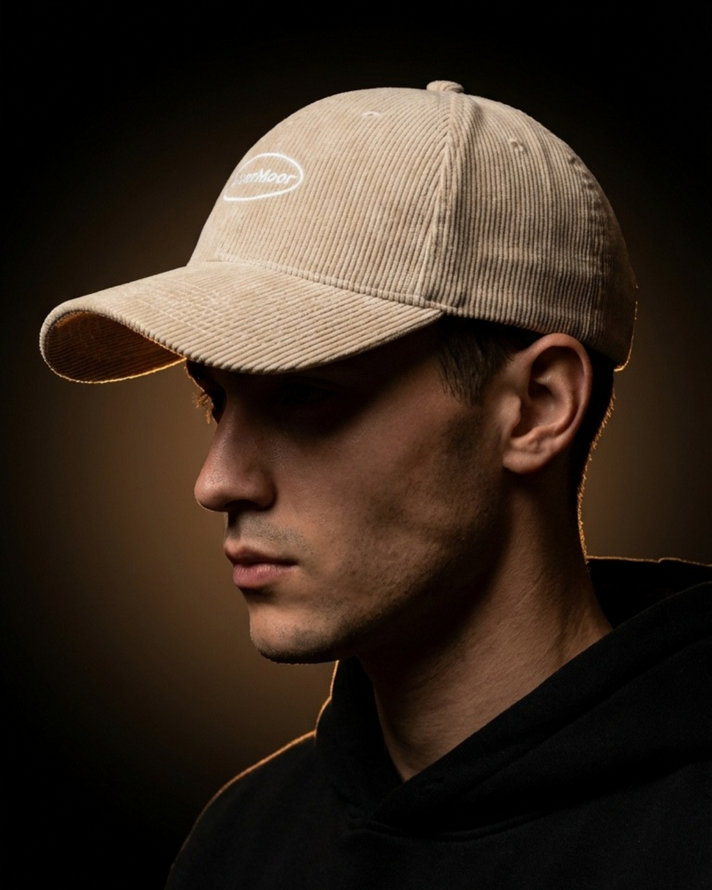 MoorMoor Corduroy bedge Streetwear Cap – Embroidered Urban Brown Baseball Hat