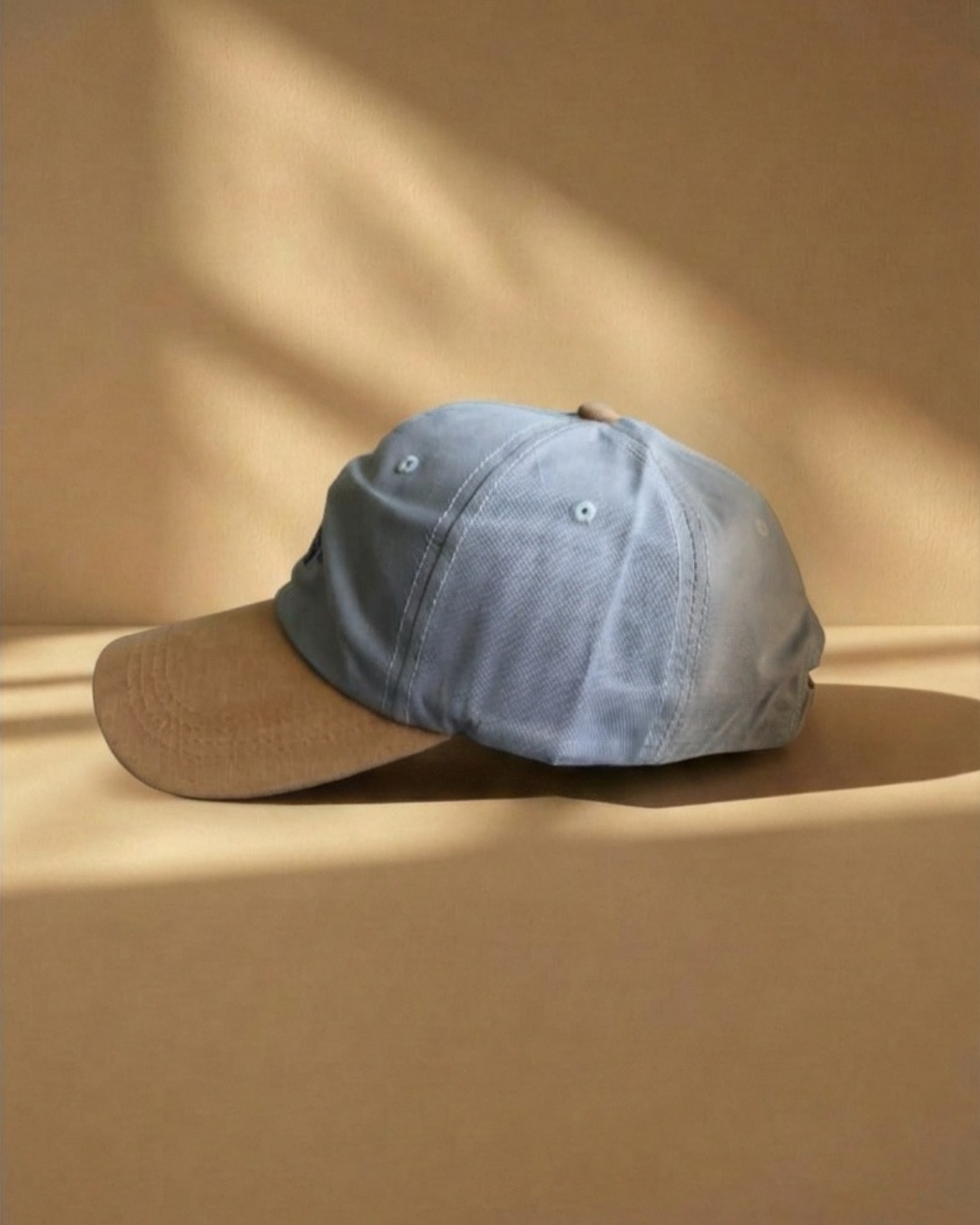 Two-Tone Streetwear Dad Cap –  “Sun Day” Embroidered Hat