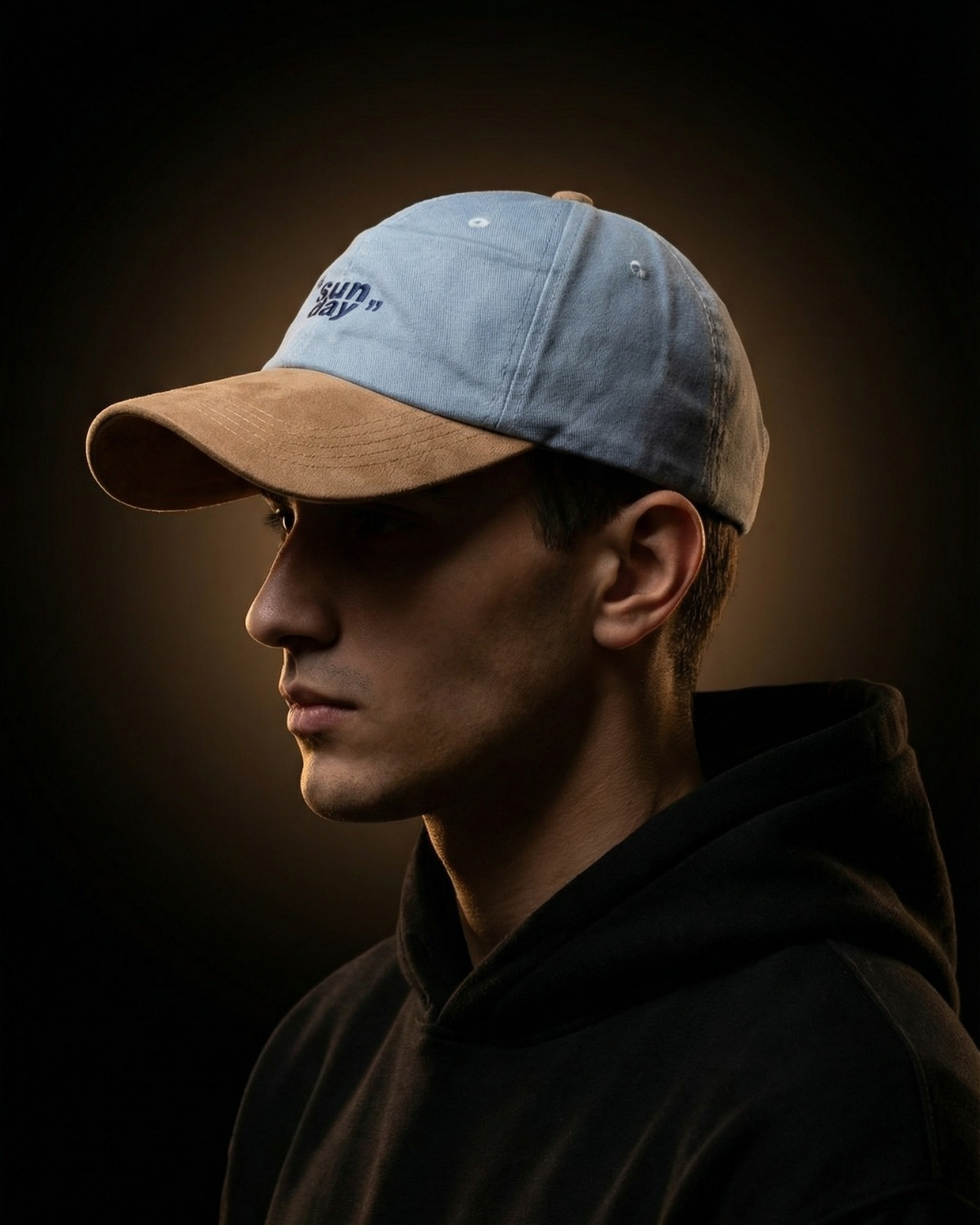 Two-Tone Streetwear Dad Cap –  “Sun Day” Embroidered Hat