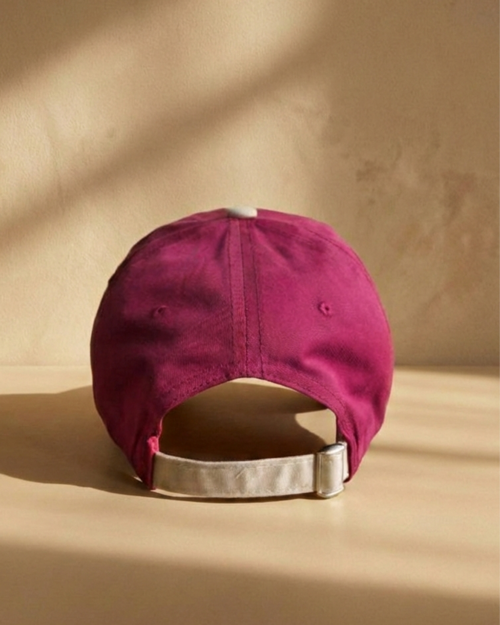 Two-Tone Streetwear Dad Cap – Burgundy & Cream Vintage Dad Hat