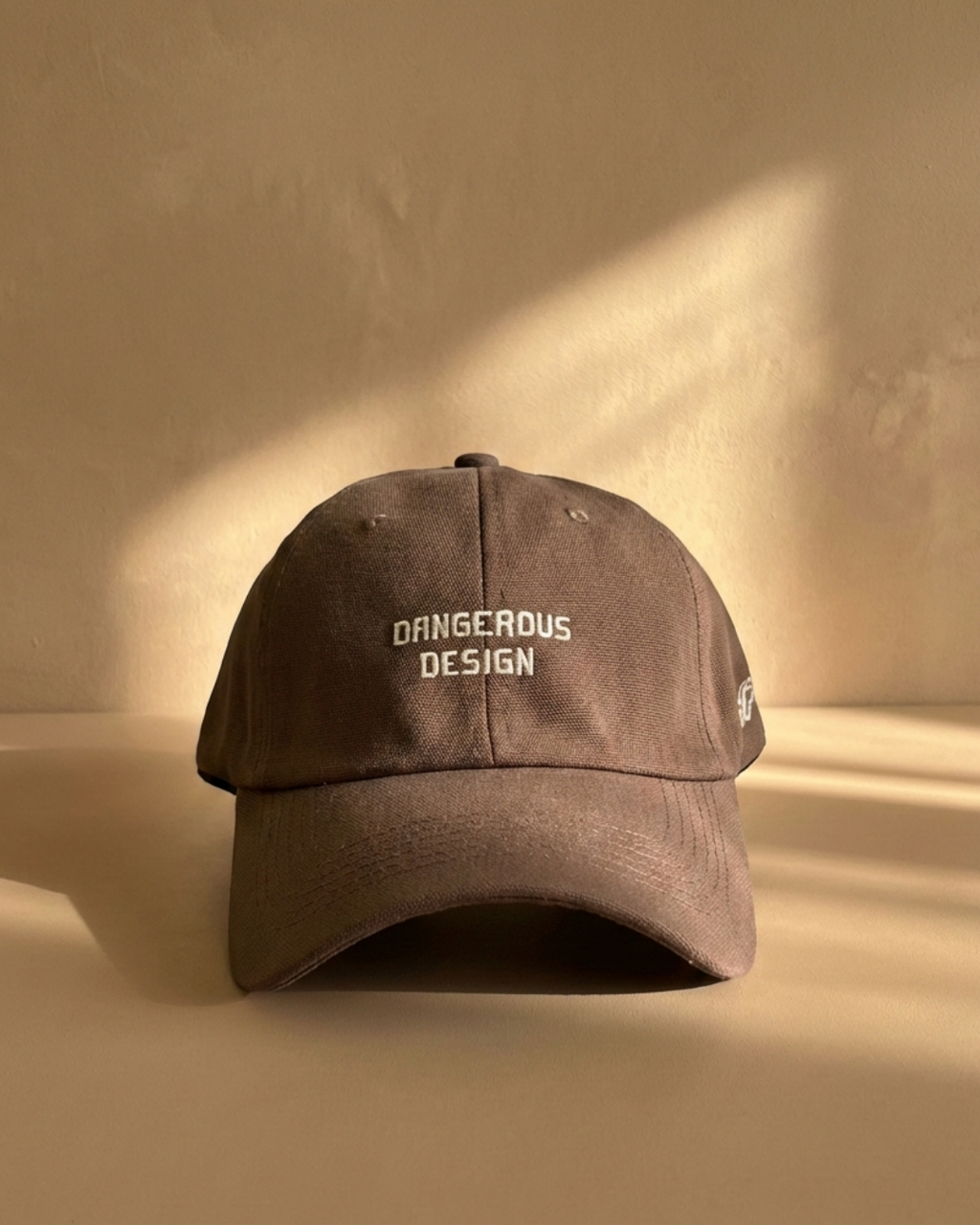 Dangerous Design Brown Streetwear Cap – Minimalist Urban Baseball Hat
