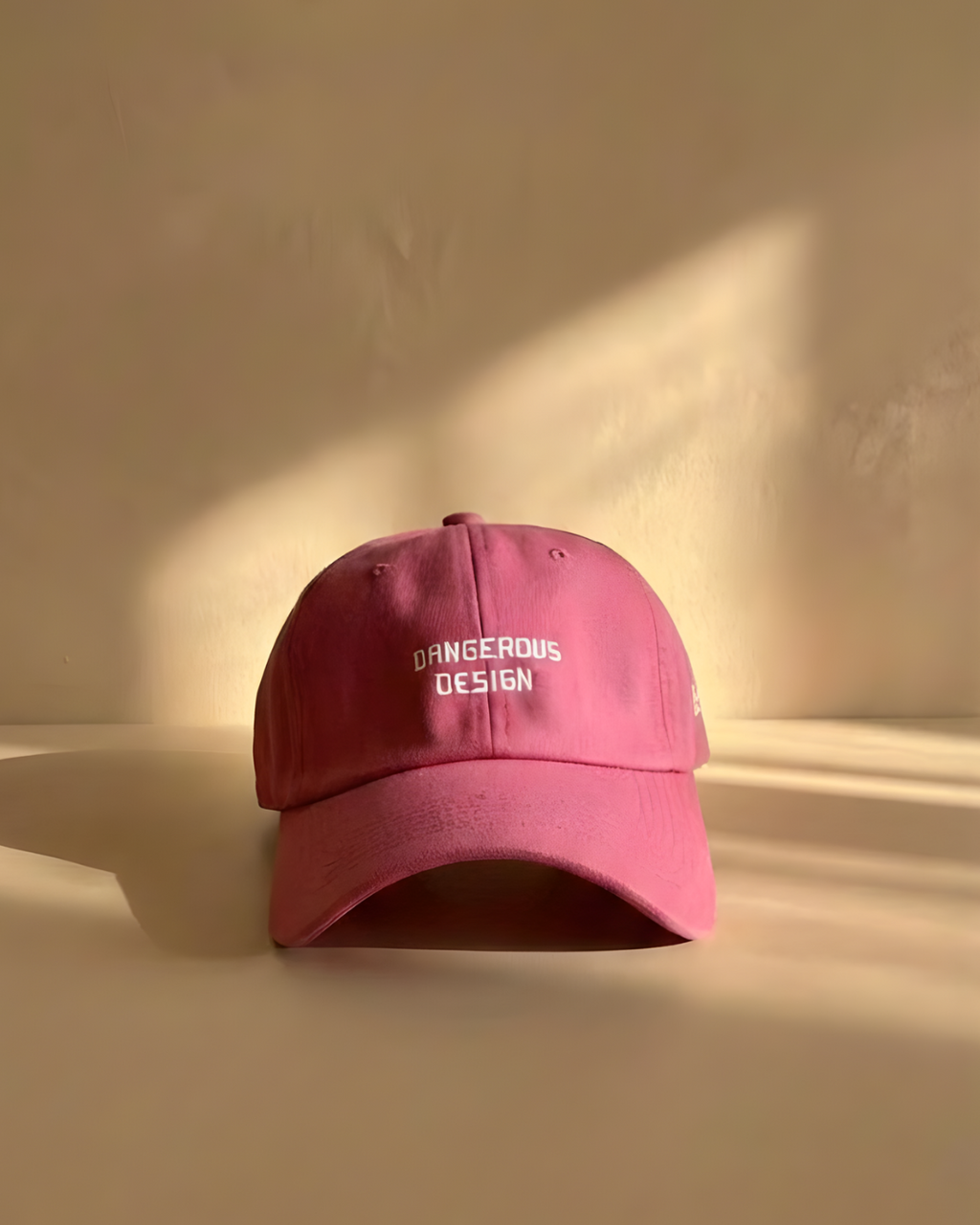 Dangerous Design Pink Streetwear Cap – Minimalist Urban Baseball Hat