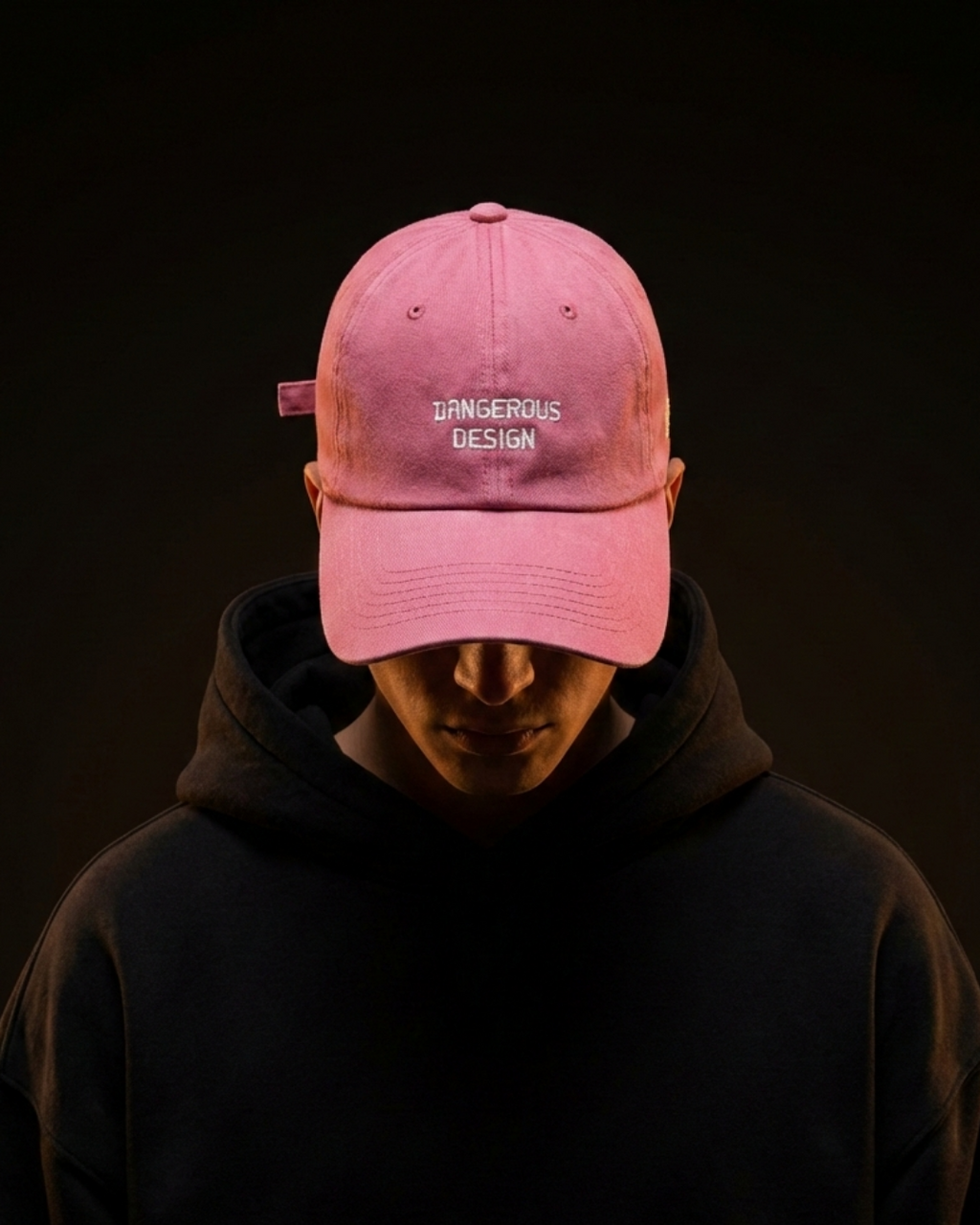 Dangerous Design Pink Streetwear Cap – Minimalist Urban Baseball Hat