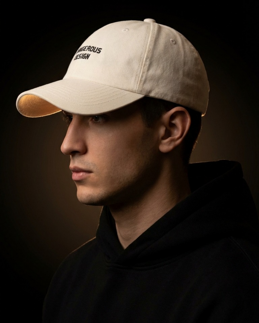 Dangerous Design Beige Dad Hat – Minimalist Urban Baseball Hat