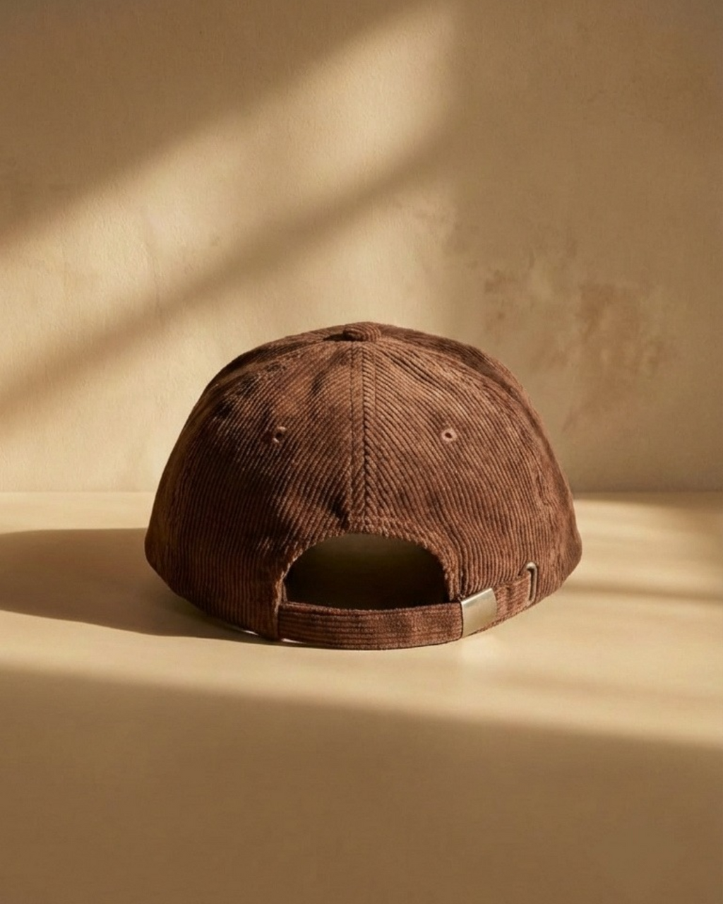 MoorMoor Corduroy Streetwear Cap – Embroidered Urban Brown Baseball Hat