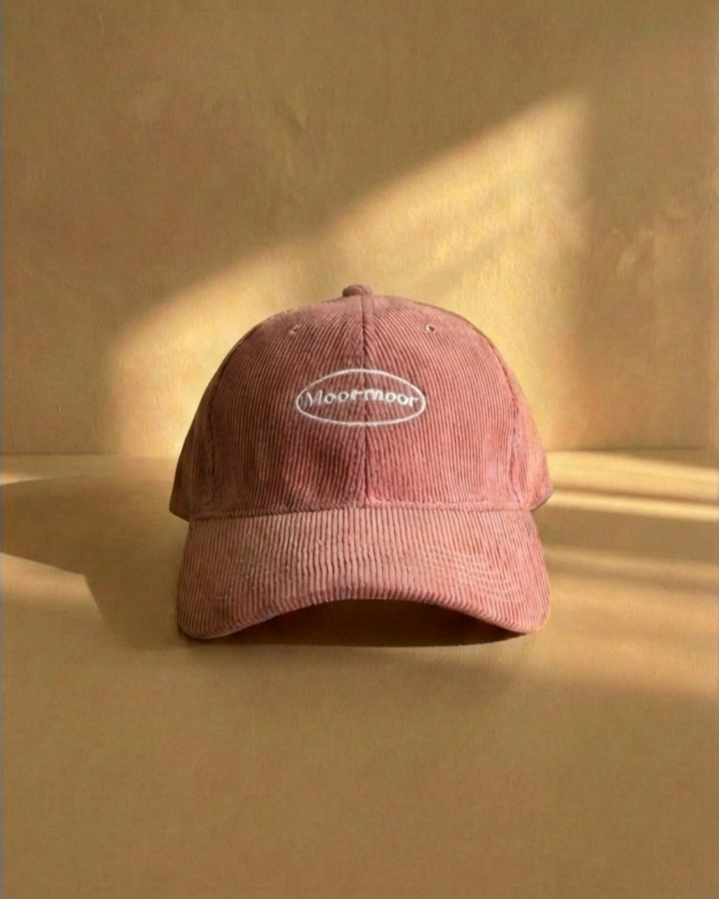 MoorMoor Corduroy PINK Streetwear Cap – Embroidered Urban Brown Baseball Hat