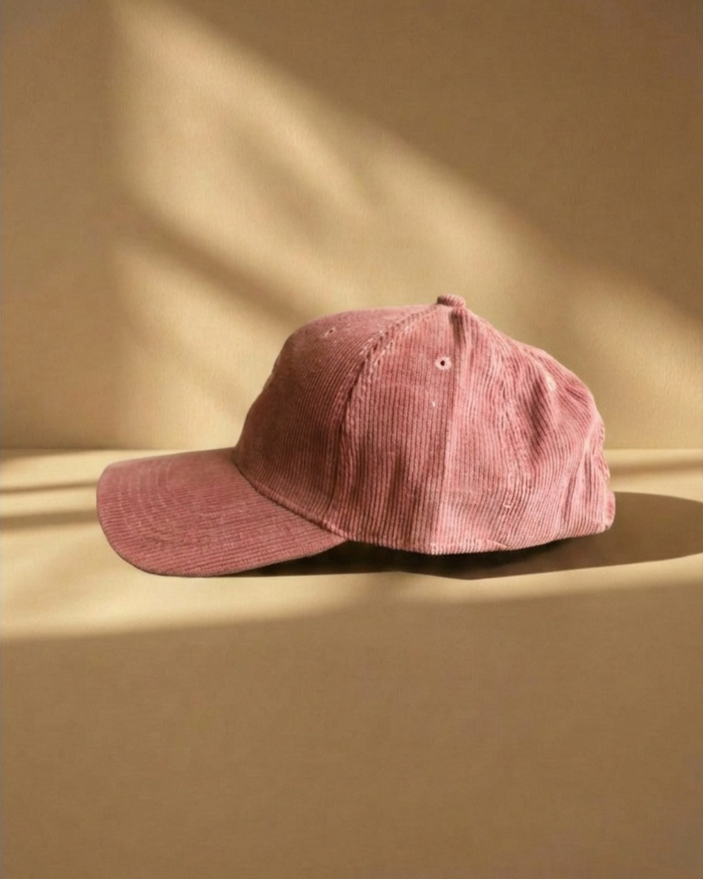 MoorMoor Corduroy PINK Streetwear Cap – Embroidered Urban Brown Baseball Hat